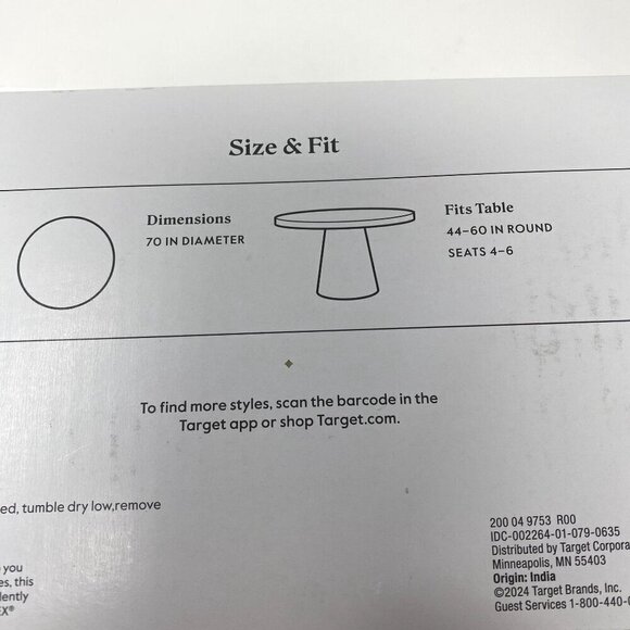 Target 70"x70" Floral Tablecloth Spring Easter Threshold™ - Picture 6 of 8